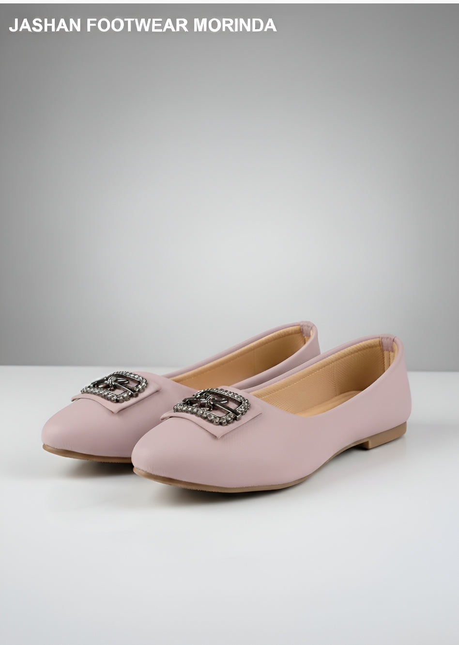 Elegant Lilac Comfort Flats with Gold Buckle- Bellies
