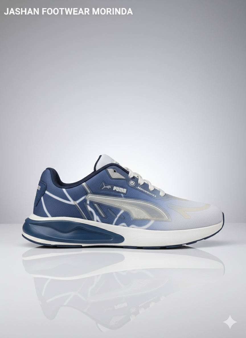 Men's Navy & White Graphic Running Shoes | Training & Casual |
