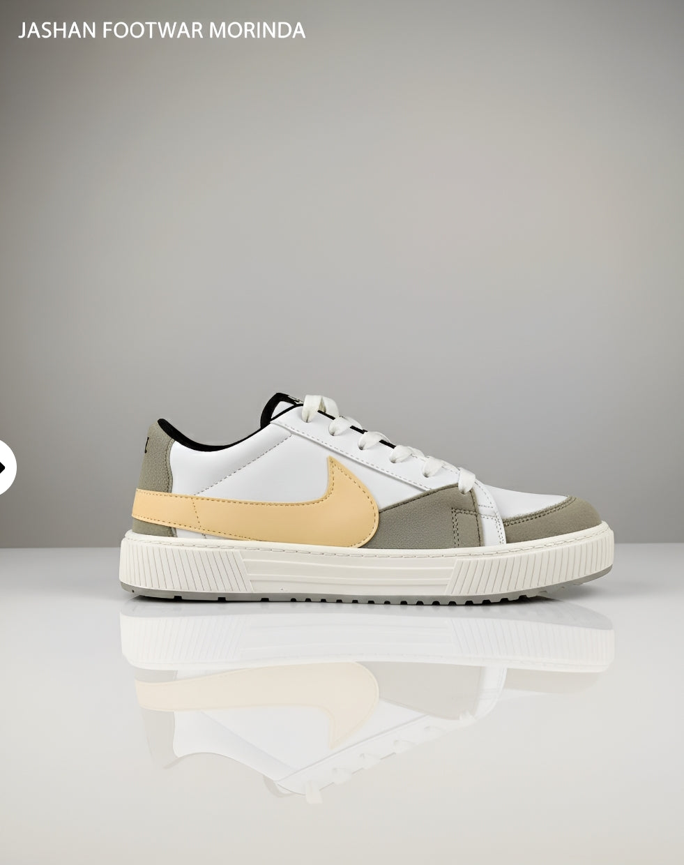 Classic Low-Top Casual Sneakers | White, Beige & Grey Lifestyle Shoes